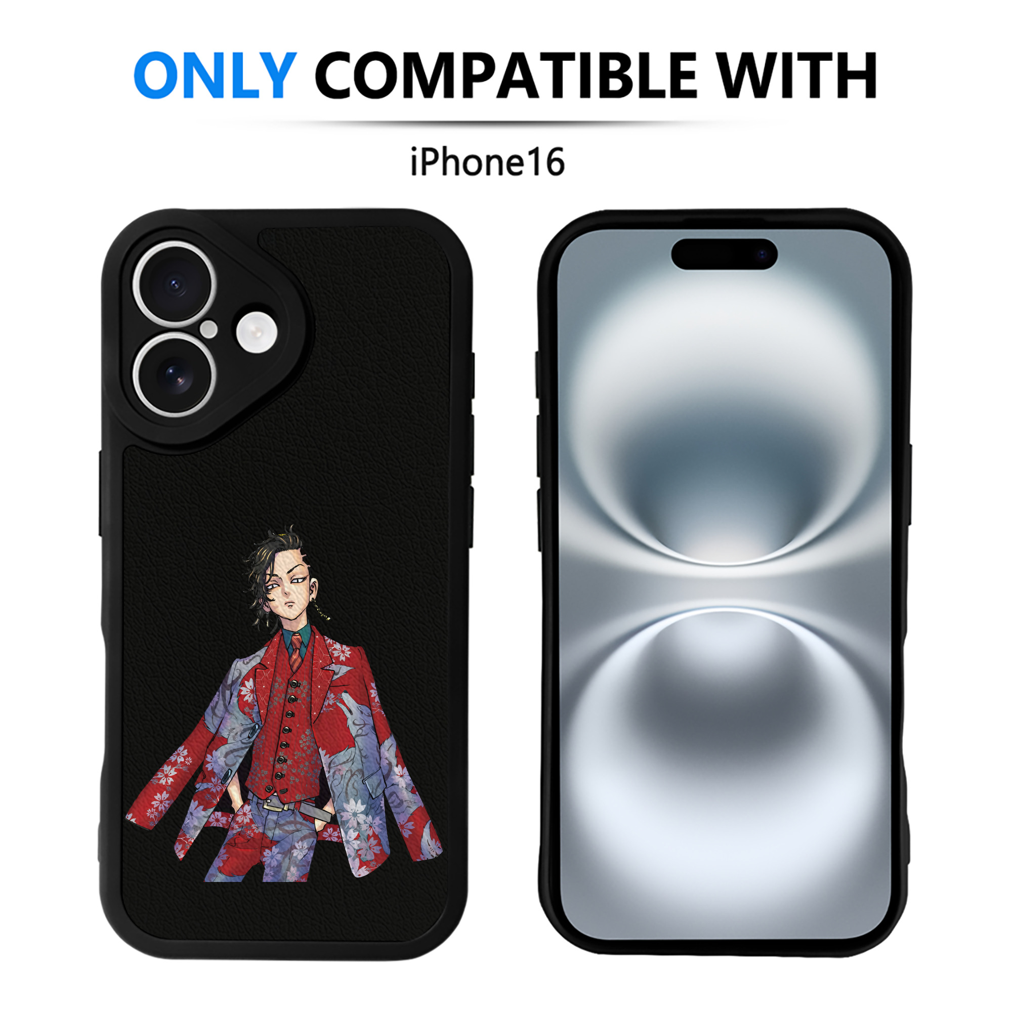 （画像用） 東京リベンジャーズ Tokyo Revengers 【iPhone 16シリーズ対応】シリコンスマホケース（レザー調） 材質：シリコン